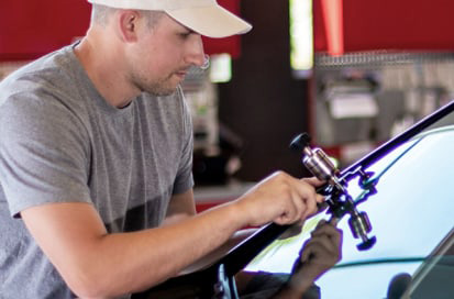 Technician Windshield Repair Example